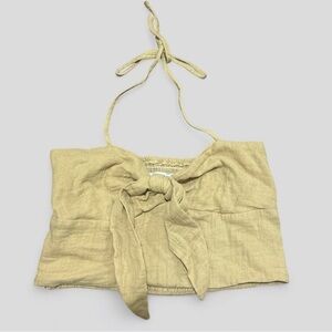 adika “malibu crinkle halter top” in yellow 💛